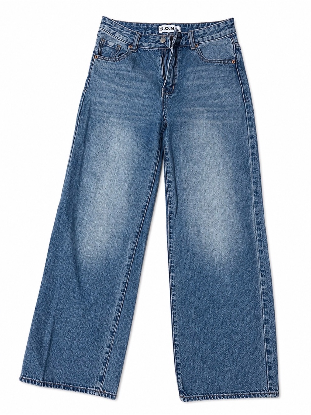 High-Rise S.o.n.g Wide Leg Jeans in Medium Blue